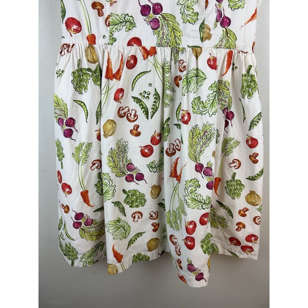 Modcloth Dress XL Retro Style Veggie Pattern Summer Inspired Garden Whimsical - Picture 5 of 12